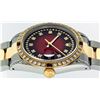 Image 3 : Rolex Two-Tone Diamond and Ruby DateJust Men's Watch