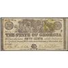Image 1 : 1863 Fifty Cents The State of Georgia Obsolete Bank Note