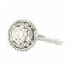 Image 2 : 18KT White Gold 1.12ctw Diamond Ring