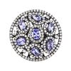 Image 2 : 18KT Black Rhodium 1.50ctw Tanzanite and Diamond Ring