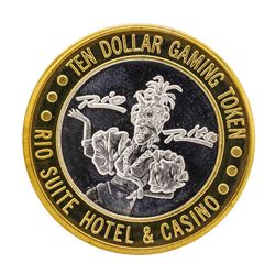 .999 Silver Rio Suite Hotel & Casino $10 Casino Limited Edition Gaming Token