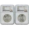 Image 1 : Set of 1983MO-1984MO Mexico 1 Onza Silver Libertad Coins NGC MS66