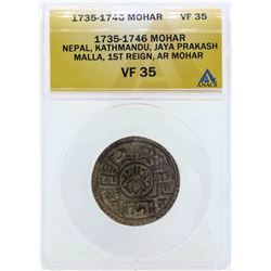 1735-1746 Mohar Nepal Coin ANACS VF35