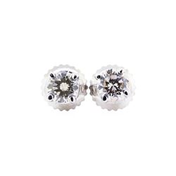 14KT White Gold 0.48ctw Diamond Stud Earrings