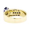 Image 3 : 14KT Yellow Gold 0.83ct Sapphire and Diamond Ring