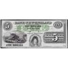 Image 1 : 1800's $5 Bank of New England Obsolete Bank Note