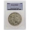 Image 1 : 1923 $1 Peace Silver Dollar Coin PCGS MS63