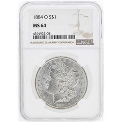 1884-O $1 Morgan Silver Dollar Coin NGC MS64