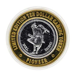 .999 Silver Pioneer Hotel & Gambling Hall $10 Casino Limited Edition Gaming Toke