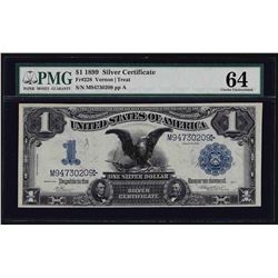 1899 $1 Black Eagle Silver Certificate Note Fr.228 PMG Choice Uncirculated 64
