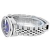 Image 7 : Rolex Ladies Stainless Steel Blue Vignette Diamond and Sapphire Datejust Wristwa