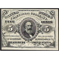 March 3, 1863 Five Cents Third Issue Fractional Note