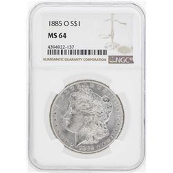 1885-O $1 Morgan Silver Dollar Coin NGC MS64
