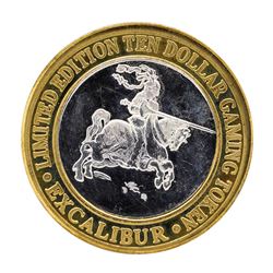 .999 Silver Excalibur Las Vegas, NV $10 Casino Limited Edition Gaming Token