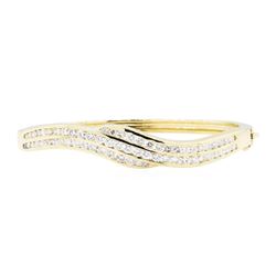 14KT Yellow Gold 3.00ctw Diamond Bangle Bracelet