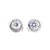 Image 1 : 14KT White Gold 0.45ctw Diamond Earrings