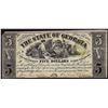 Image 1 : 1864 $5 The State of Georgia Obsolete Bank Note