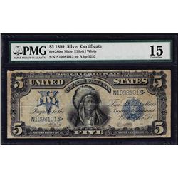 1899 Mule $5 Indian Chief Silver Certificate Note PMG Choice Fine 15