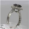 Image 3 : 14KT White Gold 2.76ctw Cushion Cut Fancy Brown Diamond Ring