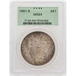 1881-S $1 Morgan Silver Dollar Coin PCGS MS64