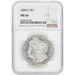 1880-S $1 Morgan Silver Dollar Coin NGC MS66