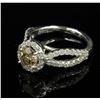 Image 1 : 14KT White Gold 2.03ctw Natural Round Cut Diamond Engagement Wedding Ring