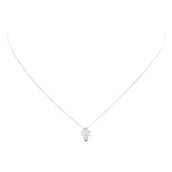14KT White Gold 0.10ctw Diamond Necklace