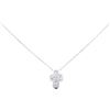 Image 2 : 14KT White Gold 0.10ctw Diamond Necklace