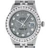 Image 1 : Rolex Mens Stainless Steel Meteorite 3.15 ctw. Diamond Datejust Wristwatch