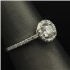 Image 4 : 14KT White Gold 0.61ctw Diamond Solitaire Engagement Ring
