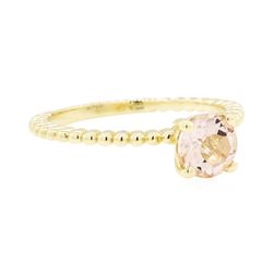 14KT Yellow Gold 0.75ct Morganite Solitaire Ring