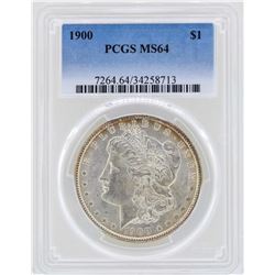 1900 $1 Morgan Silver Dollar Coin PCGS MS64