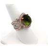 Image 6 : 14KT Two Tone Gold 14.11ctw Green Tourmaline and Diamond Ring