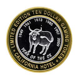 .999 Silver California Hotel Las Vegas Nevada $10 Casino Limited Edition Gaming