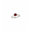 Image 2 : 14KT White Gold 2.84ctw Round Cut Red Ruby Diamond Engagement Bridal Set