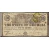 Image 1 : 1863 Fifty Cents The State of Georgia Obsolete Bank Note