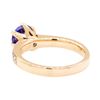 Image 3 : 14KT Rose Gold 1.18ct Tanzanite and Diamond Ring