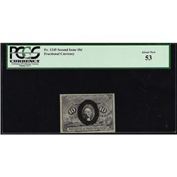 March 3, 1863 Ten Cent Second Issue Fractional Note PCGS About New 53