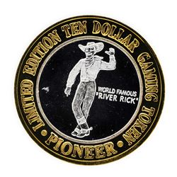.999 Silver Pioneer Hotel & Gambling Hall $10 Casino Limited Edition Gaming Toke