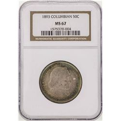 1893 Columbian Exposition Commemorative Half Dollar Coin NGC MS67