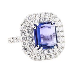 18KT White Gold 3.60ct Tanzanite and Diamond Ring
