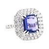 Image 1 : 18KT White Gold 3.60ct Tanzanite and Diamond Ring