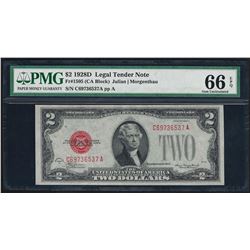 1928D $2 Legal Tender Note Fr.1505 PMG Gem Uncirculated 66EPQ