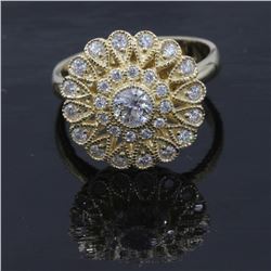 14KT Yellow Gold 0.73ctw Elegant Fashion Diamond Ring