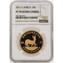 2011 South Africa Krugerrand Gold Coin NGC PF70 Ultra Cameo