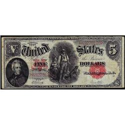 1907 $5 Woodchopper Legal Tender Note