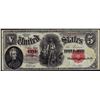 Image 1 : 1907 $5 Woodchopper Legal Tender Note