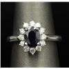 Image 1 : 14KT White Gold 2.34ctw Sapphire and Diamond Anniversary Band Ring
