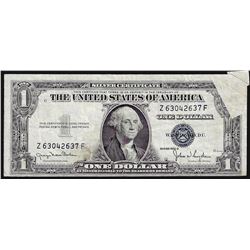 1935D $1 Silver Certificate Note ERROR Gutter Fold