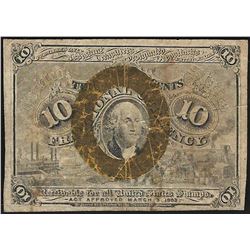 March 3, 1863 Ten Cents Second Issue Fractional Currency Note